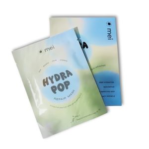 Mei Apothecary Hydra Pop Face Mask - Hydrating Korean-Style Sheet Masks for Women - 4 Pack with Hyaluronic Acid & Collag