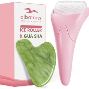 Gua Sha & Ice Roller Set for Facial Care | Reduces Puffiness & Redness | Ideal Self-Care Gift for Women & Men | Perfect