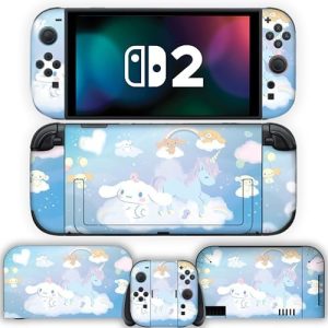 BelugaDesign Roll Dog Skin | Cute Kawaii Anime Vinyl Wrap Decal Cover | Nintendo Switch 2 Accessory | Full Console & Doc
